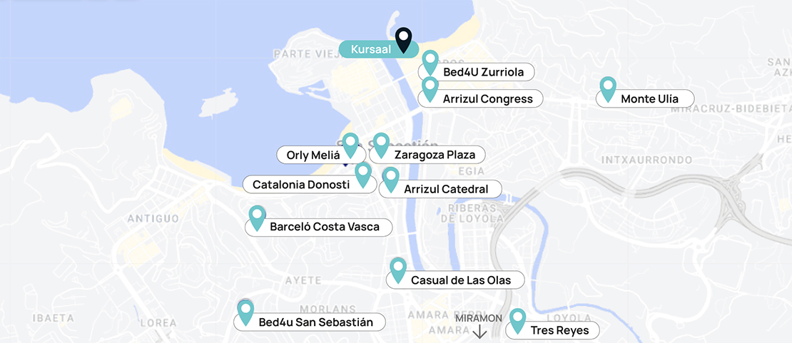 mapa accommodation